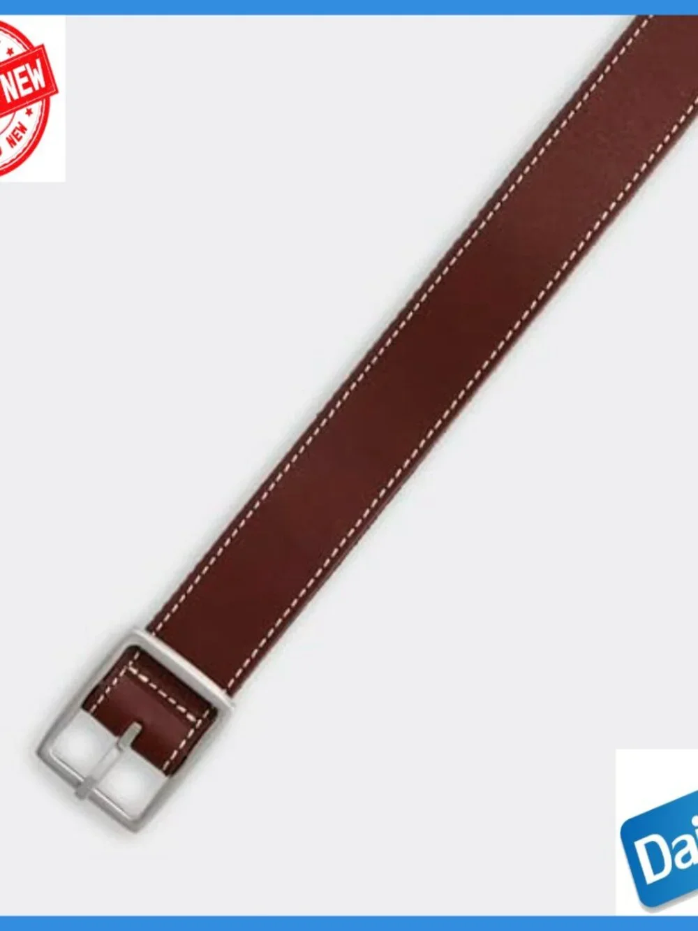 Reversible Leather Belt, Italian Leather Canvas Blend, Slim Fit Youth Size